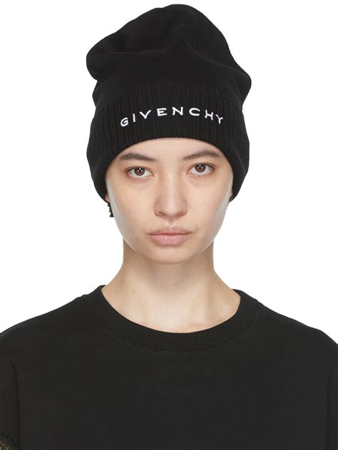 givenchy black embroidered logo beanie|givenchy beanies for sale.